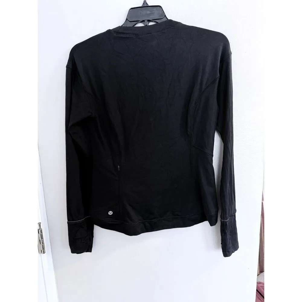 Lululemon It’s Rulu Run Long Sleeve Top - Black - Size 10‎